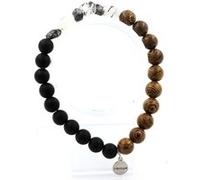 Bracelet en perles de tourmaline multicolore, tourmaline melon d'eau, hématite et bois de 8 mm | Longueur 19-20 cm | Livré dans une pochette écrin |