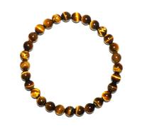 Bracelet en perles d'œil de tigre jaune 6 mm pour homme | Pierres précieuses naturelles du chakra du plexus solaire
