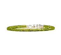 Bracelet en perles facettées en péridot de 3 mm, forme rondelle, 17,8 cm, fermoir plaqué argent, pour hommes et femmes | LK_STACK_05312