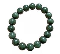 Bracelet en perles rondes œil de chat, Quartz rutilé vert naturel véritable, 10mm, cristal, AAAA