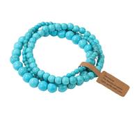 Bracelet en Pierre -3 pièces Ensemble de Bracelets de Perles de Pierre Naturelle pour Hommes Femmes Multicouche Aventurine Agates Bracelet à Breloques Couple Bijoux d'amitié, Turquoise, Taille Un