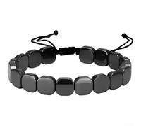 Bracelet en pierre de bile noire naturelle, extensible, plus naturelle