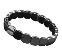 Bracelet en pierre de bile noire naturelle, extensible, plus naturelle