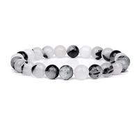 Bracelet en pierre naturelle citrines améthystes œil de tigre 8 mm pour homme et femme, quartz rutilé, 19 cm