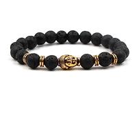 Bracelet en Pierre Naturelle pour Elle et Lui - 19 cm, diamètre de Perle de 8 mm - Cadeau pour Homme en véritables Pierres Naturelles