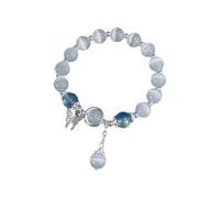 Bracelet en pierre papillon chat pour femme design haute qualité gris bracelet étudiant tempérament polyvalent montre de natation pour homme, taille unique, Cristal artificiel, Pas de gemme