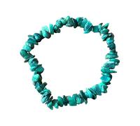 Bracelet en pierre précieuse 18 cm en véritable émeraude - Pierre d'amour, d'harmonie et de renouvellement - Brésil - Fait à la main - Élastique - Qualité supérieure - Livré dans une pochette en