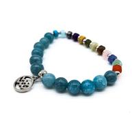 Bracelet en pierre précieuse avec signe du zodiaque dans une boîte cadeau | Protection du bonheur amour énergie, 18 cm, Pierre précieuse