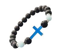 Bracelet En Pierre Volcanique Bracelet Élastique En Perles De Magma Naturel