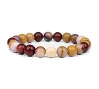Bracelet en pierres jaunes, oranges et marron, perles de 8 mm, bijoux guérison cristal, cadeaux for hommes femmes(23cm,U)