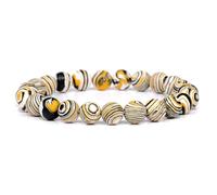 Bracelet en pierres jaunes, oranges et marron, perles de 8 mm, bijoux guérison cristal, cadeaux for hommes femmes(21cm,P)