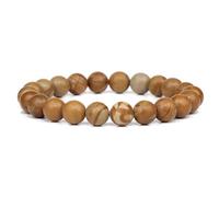 Bracelet en pierres jaunes, oranges et marron, perles de 8 mm, bijoux guérison cristal, cadeaux for hommes femmes(19cm,E)