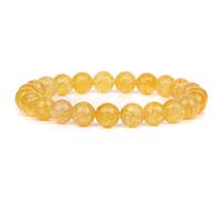 Bracelet en pierres jaunes, oranges et marron, perles de 8 mm, bijoux guérison cristal, cadeaux for hommes femmes(23cm,8)
