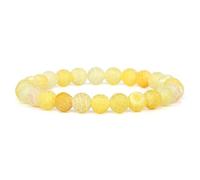 Bracelet en pierres jaunes, oranges et marron, perles de 8 mm, bijoux guérison cristal, cadeaux for hommes femmes(19cm,3)