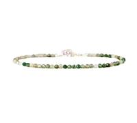 Bracelet en quartz fantôme, perles rondes à facettes de 2 mm, fermoir plaqué argent de 17,8 cm, pour hommes et femmes | LK_STACK_05394