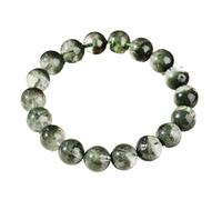 Bracelet en quartz fantôme vert corne d'abondance multicouches for homme et femme, compatible avec le Brésil, cristal naturel(12MM(17Left and Righ)