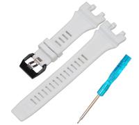 Bracelet en résine compatible avec Casio GBA900 GBA-900 - Bracelet de montre de sport pour homme - Étanche - En caoutchouc - Accessoires de montre (blanc)