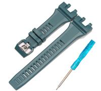 Bracelet en résine compatible avec Casio GBA900 GBA-900 - Bracelet de montre de sport pour homme - Étanche - En caoutchouc - Accessoires de montre (vert foncé)