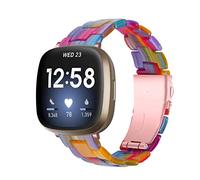 Bracelet en résine compatible avec Fitbit Versa 4, Sense 2, Versa 3, Sense Bands pour homme et femme, bracelet de rechange réglable pour montre intelligente Fitbit Versa 4, Sense 2