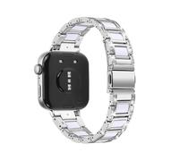 Bracelet en résine métallique for montre Huawei Fit4Pro Fit4 Fit3, connecteurs spécialisés, remplace le bracelet en acier inoxydable Accessoires(Silver White,For Fit 3)