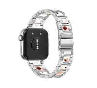 Bracelet en résine métallique for montre Huawei Fit4Pro Fit4 Fit3, connecteurs spécialisés, remplace le bracelet en acier inoxydable Accessoires(Silver Nougat,For fit 4/4pro)