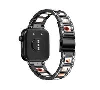 Bracelet en résine métallique for montre Huawei Fit4Pro Fit4 Fit3, connecteurs spécialisés, remplace le bracelet en acier inoxydable(Black Nougat,For fit 4/4pro)