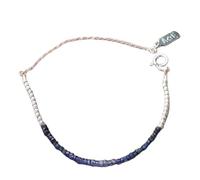 Bracelet en saphir bleu de 3 mm, perles à facettes en forme de rondelle, fermoir plaqué argent de 17,8 cm, pour hommes et femmes | LK_STACK_01587