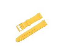 Bracelet en silicone (17 mm - Jaune) pour Swatch Jelly Three Eyes Classic Trigeminal