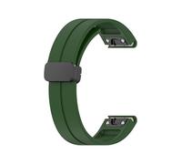 Bracelet en silicone 20 22 26 mm Pour Garmin Fenix 8 E 7 7X 6X Pro 5Plus Instinct2/Mk2i/Tactix7pro Bracelet à dégagement rapide(Green(Black button),26mm)