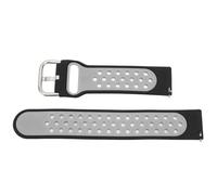 Bracelet en silicone 20 mm pour Amazfit GTS 3 Noir Gris Trous d'aération respirants