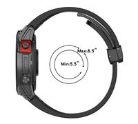 Bracelet en silicone 20 mm pour Garmin Epix Pro 42 mm/Fenix 7S/Fenix 7S Pro Black