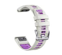 Bracelet en silicone 20mm Pour Garmin Fenix 8 43mm/7S/7SPro/6S/6SPro/5S/5SPlus/Epix Pro 42mm Bracelet à ajustement rapide(Misty Grey Violet,Quick fit 20mm)