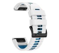 Bracelet en silicone 22 mm 26 mm pour Enduro 3 Tactix, pour Garmin Fenix 8 E 7 7X Pro 5 5X Plus 6 6X Pro Epix Gen 2 QuickFit, blanc et bleu (1), pour QuickFit 22 mm