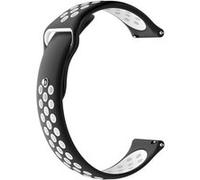 Bracelet en silicone 22mm bicolore noir/blanc pour votre Huawei Watch GT/Honor Watch Magic G