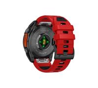 Bracelet en Silicone 26mm 22mm Compatible avec Garmin Fenix 8 E 7 7X 6 6X 5 5X/Epix Pro 47mm 51mm/Enduro 3(Red Black,Qu ic kFit 22mm)