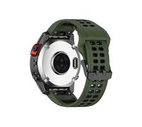 Bracelet en silicone 26mm, bicolore, fermeture rapide avec boucle à double trou pour Garmin Enduro/Fenix 7X/7X Solar/COROS VERTIX 2 - vert armée/noir