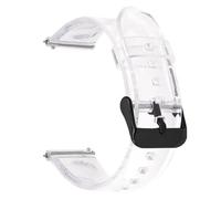 Bracelet en silicone à dégagement rapide tendance Bracelet en résine transparente Interface plate souple Bracelet unisexe 20 mm 22 mm Convient for montre intelligente ou montre traditionnelle