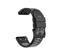 Bracelet en Silicone à Installation rapide, 26mm 22mm, adapté for Garmin Instinct 2X Solar/Phoenix 6X 6Pro 5X 5Plus 7X 7(Black gray,Quick fit 26mm)