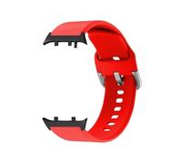 Bracelet en silicone adapté au bracelet de remplacement de la montre for Huawei D2 (peut protéger le rappel de l'airbag)(Red)