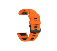 Bracelet en silicone bicolore 22mm 26mm Compatible avec Garmin Forerunner 965 955 Solar 945 LTE 935 745(Orange Black,26mm)