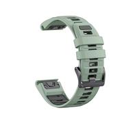 Bracelet en silicone bicolore for montre for Garmin Fenix E 8 7X 7 6 6X/Epix Pro Gen 2/Tactix(Grey green ink gray,26mm-Fenix 8 51mm)