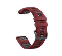 Bracelet en silicone bicolore for montre for Garmin Fenix E 8 7X 7 6 6X/Epix Pro Gen 2/Tactix(Wine red ink gray,22mm-Fenix 5 5lus)