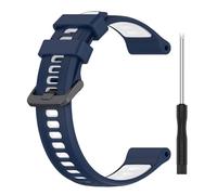 Bracelet en silicone bicolore pour montre Garmin Forerunner 965, bracelet de sport instinct, bleu et blanc, 22 mm