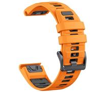 Bracelet en silicone bicolore QuickFit 26 mm 22 mm pour Garmin Fenix E 8 7X 7 6 6X pour Epix Pro Gen 2 51 mm 47 mm pour bracelet de montre Tactix, gris encre orange, 26 mm, pour Epix Pro 51 mm