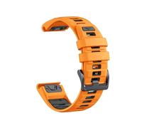 Bracelet en silicone bicolore QuickFit for Garmin Fenix E 8 47 mm 51 mm 7 7X 6 6X/Epix Pro/Enduro 3(Orange ink gray,QuickFit 22mm)