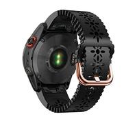 Bracelet en silicone brodé YOOSIDE pour Garmin Fenix 8 43 mm / epix Pro 42 mm / Instinct 2S, Bracelet de montre sport léger creux imperméable, Bracelet de rechange pour Garmin Fenix 7S/ 6S/ 5S