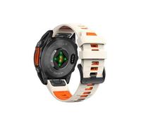 Bracelet en silicone Compatible avec Garmin Fenix 8 E 7 Pro 47mm/MARQ 2/Forerunner 965 955 945/Descent G1(Starlight Orange,Qu ic kFit 22mm)