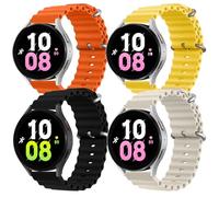 Bracelet en Silicone Compatible avec Samsung Galaxy Watch 6/5/4/Active 2 40mm 44mm/6 Classic 43mm 47mm/5 Pro 45mm/4 Classic 46mm 42mm,20mm Bracelet Souple de Sport Remplacement pour Hommes Manque