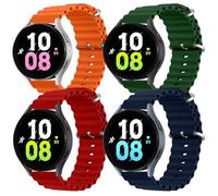 Bracelet en Silicone Compatible avec Samsung Galaxy Watch 6/5/4/Active 2 40mm 44mm/6 Classic 43mm 47mm/5 Pro 45mm/4 Classic 46mm 42mm,20mm Bracelet Souple de Sport Remplacement pour Hommes Manque