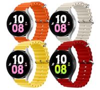Bracelet en Silicone Compatible avec Samsung Galaxy Watch 6/5/4/Active 2 40mm 44mm/6 Classic 43mm 47mm/5 Pro 45mm/4 Classic 46mm 42mm,20mm Bracelet Souple de Sport Remplacement pour Hommes Manque